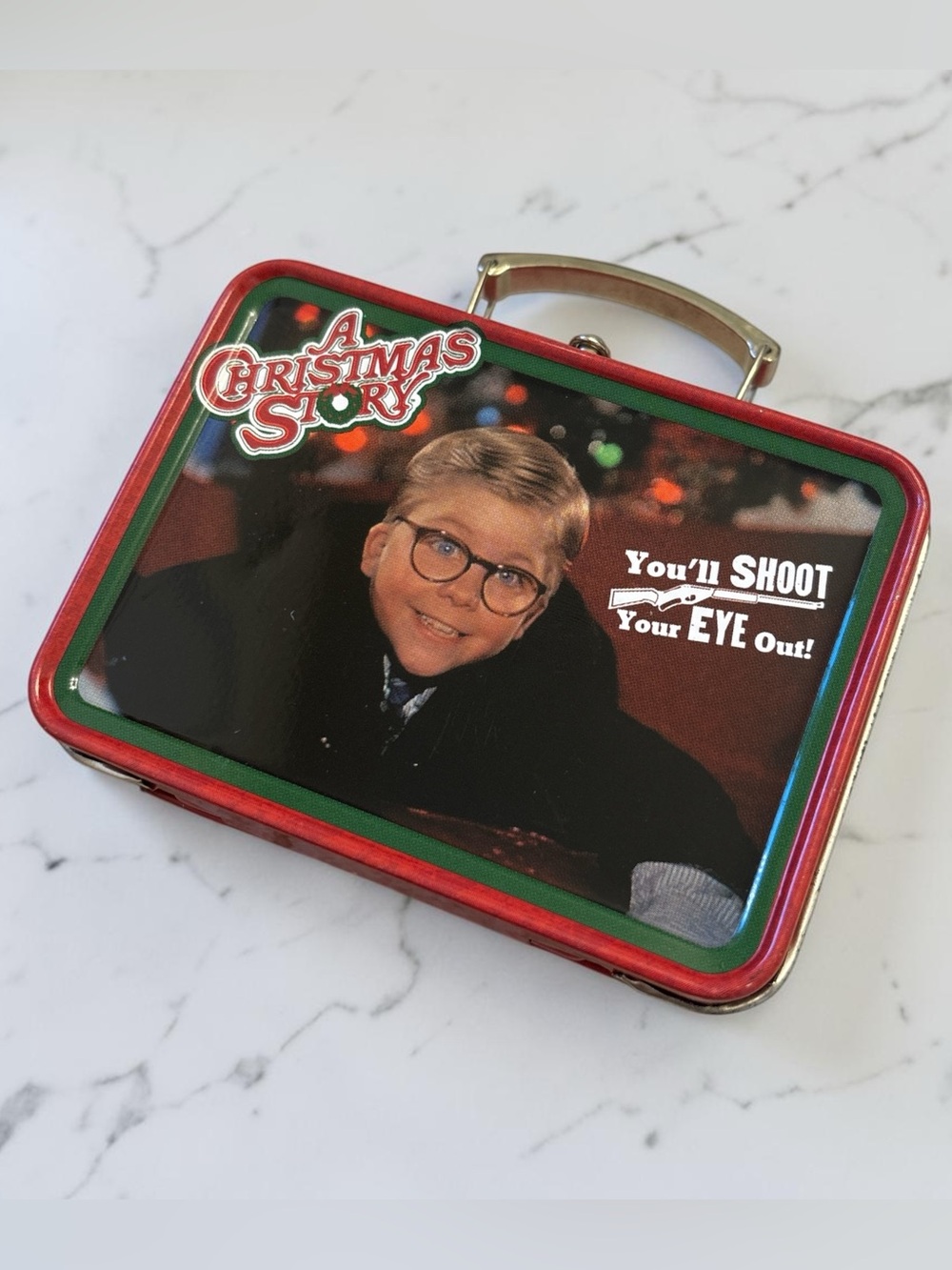 A Christmas Story Mini Vintage Metal Lunchbox with Handle - Picture 1 of 1